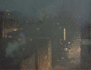 julian alden weir The Bridge Nocturne oil painting reproduction